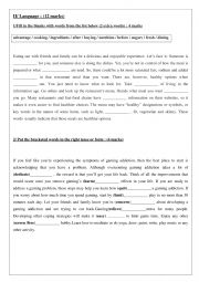 English Worksheet: mid term test for Arts students 