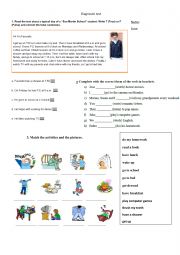 English Worksheet: Diagnostic test