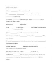 English Worksheet: Can, Have to, Going to