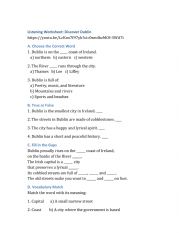 English Worksheet: Dublin-Listening