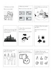 English Worksheet: Small Talk Topics - You and Me