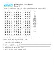 English Worksheet: Children Present Perfect