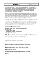 Reading comprehension - 2 examples