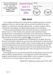 3rd form end term test 1 - ESL worksheet by English-teacher 38