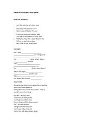 English Worksheet: Prayer of the refugee - Rise Against
