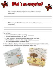 English Worksheet: Ecosystem