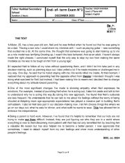 English Worksheet: 3rd year end of term exam n1