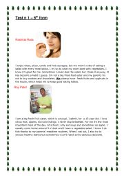 English Worksheet: test for 6th form primary school