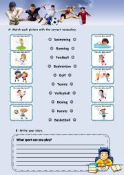 SPORTS - ESL worksheet by pinarozkan06