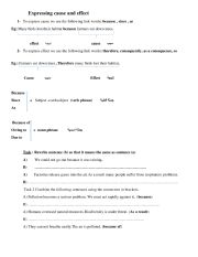 Expressing cause and result