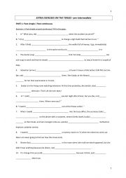 English Worksheet: grammar exercises present simple, present continuous, past simple, past continuous