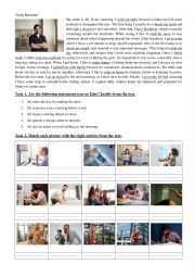 English Worksheet: Daily Routines