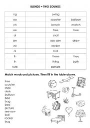 English Worksheet: BLENDS 1