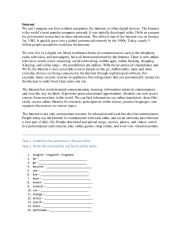 English Worksheet: Internet