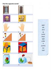 English Worksheet: Opposite words 1