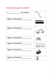 English Worksheet: Transportation