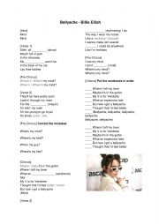 English Worksheet: billie elish song