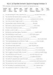 B2-C1  25 hyperbole sentences- figurative language technique  3