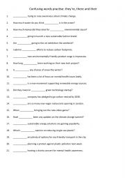 English Worksheet: Confusing words practise theyre, there and their 4