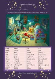 English Worksheet: There is and There are practice