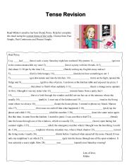 English Worksheet: Tense Revision
