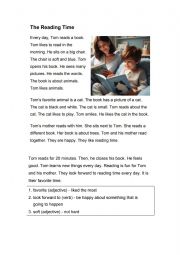 English Worksheet: Reading 
