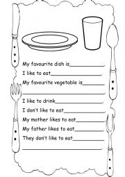 English Worksheet: Favourite food