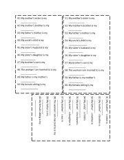 English Worksheet: Family Members Easy Worksheet