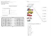 English Worksheet: Young learners test colours