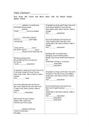English Worksheet: Kelly Clarkson - Breakaway