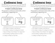 English Worksheet: continuous