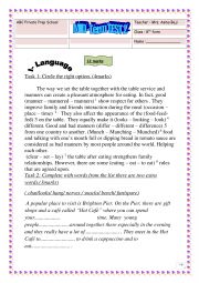 English Worksheet: 8th form mid 2