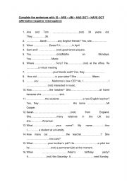 English Worksheet: TO BE VS HAVE GOT