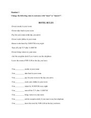 English Worksheet: Must/Mustn�t