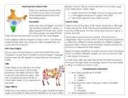 English Worksheet: Amazing facts about India