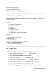 English Worksheet: Australian Idioms