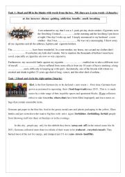 English Worksheet: language part for mid term test 2  9th forms 