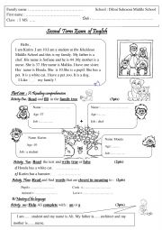 English Worksheet: Family test