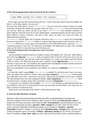 English Worksheet:  3rd form full -term 2 tasks 