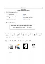 English Worksheet: Diagnostic test sixth grade