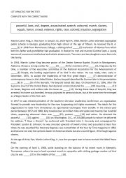 English Worksheet: Racism- Martin Luther King