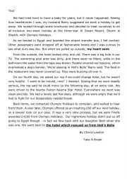 English Worksheet: 3rd form term 2 Reading