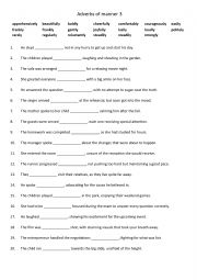 English Worksheet: Adverbs of manner 3
