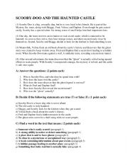English Worksheet: scooby -doo