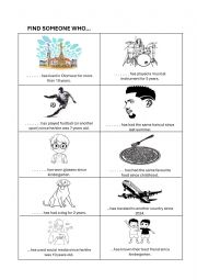 English Worksheet: Find Someone Who...