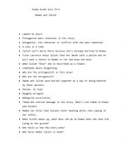 English Worksheet: romeo