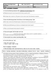 English Worksheet: mid-term test n 2