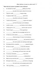 English Worksheet: After, before, as soon as, when & if 2