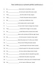 Past continuous or present perfect continuous 1