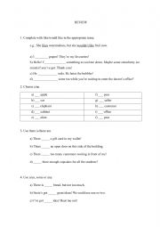 English Worksheet: A1 grammar review